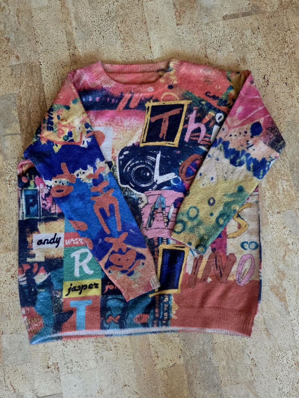 Pop-art Overaized Wool And Cotton Sweater